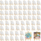 300pcs/150 Pack Mini Canvas with Easel for Painting Wood 6 x 6 Inch