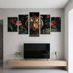 5 Pack Diamond Painting Kits Flower Tiger Large Diamond Painting Kits for Adults, Crystal Rhinestone Gems Arts and Crafts, DIY Full Drill Embroidery Paintings, Home Decor 250x150cm/100x60in q-2011