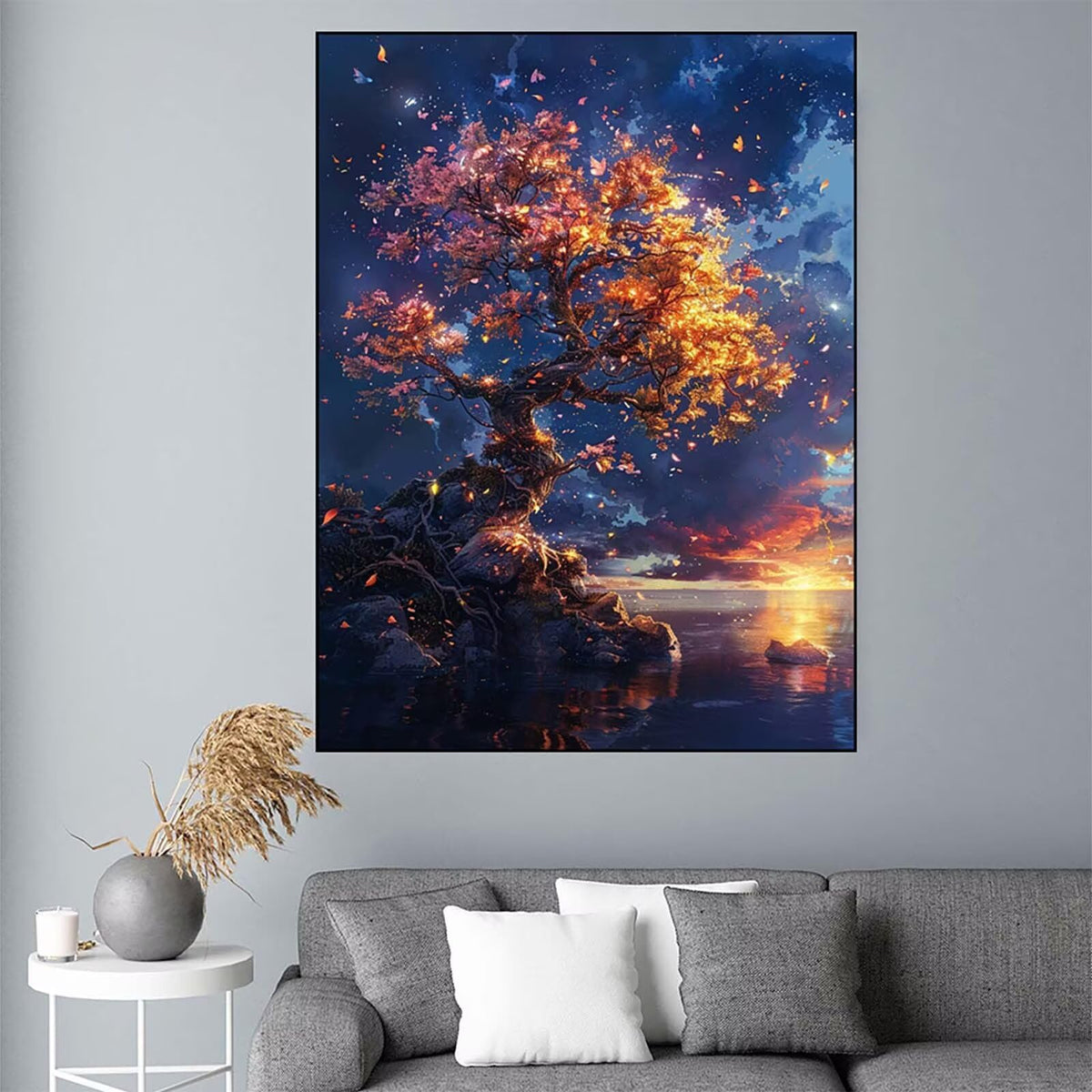 Diamond Art Tree Diamond Painting Starry Sky Dimond Art Painting for Adults Beginners, 5D Crystal Gem Crafts Mosaic Kits for Adults Hobbies for Women Gifts, Room Decor, 36 x 48 Inch Canvas -zjn2506CO