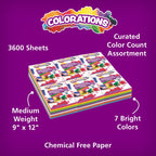 Colorations Bright Construction Paper Smart Pack - (Pack of 6)