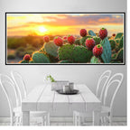 Cactus Diamond Painting Kit, Flower Diamond Art Kits for Adults Beginner 5D DIY Full Drill Round Rhinestone Gem Art Crafts for Adults with Complete Tools for Home Decor, Gifts 36 X 72 Inch -yym26035P