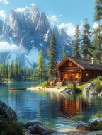 Diamond Art Landscape Diamond Painting Houses Dimond Art Painting for Adults Beginners, 5D Crystal Gem Crafts Mosaic Kits for Adults Hobbies for Women Gifts, Room Decor, 36 X 48 Inch Canvas -zjn2506EO