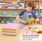Colorations Bright Construction Paper Smart Pack - (Pack of 6)