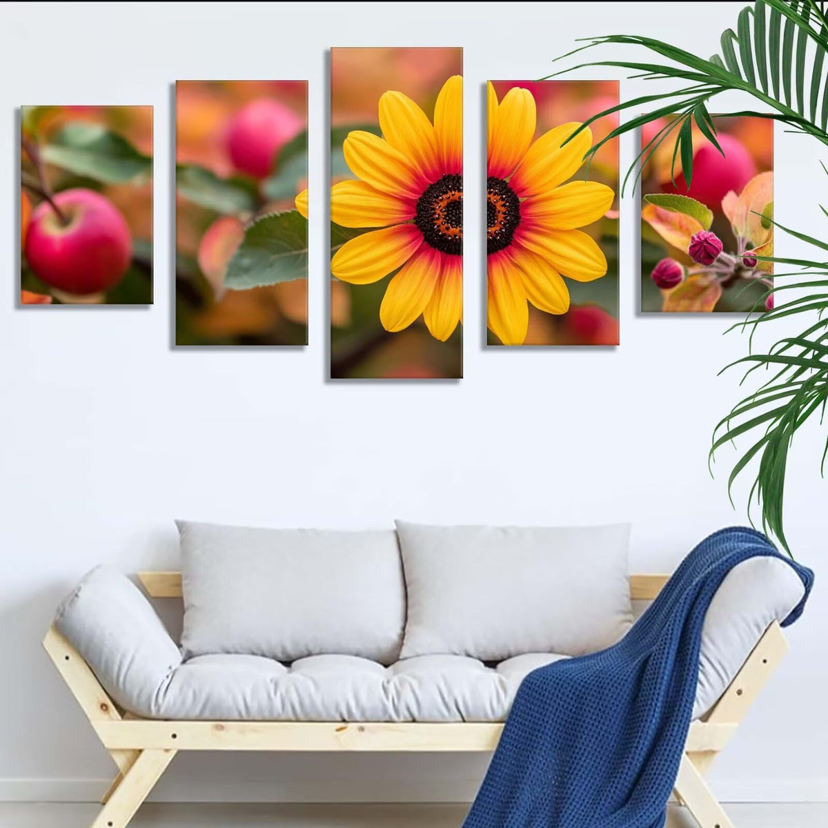 5 Pack Diamond Painting Kits Fruit Flower Large Diamond Painting Kits for Adults, Crystal Rhinestone Gems Arts and Crafts, DIY Full Drill Embroidery Paintings, Home Decor 250x150cm/100x60in q-2330