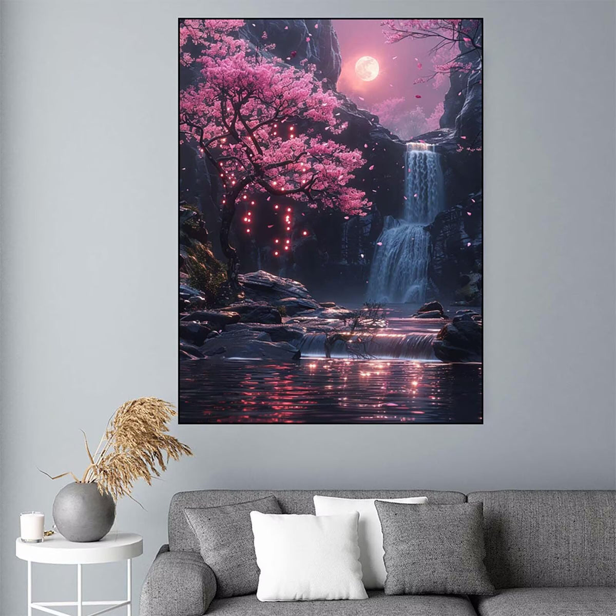 Cherry Blossoms Diamond Art Kits for Adults Beginners, Fall Diamond Painting Large 36x48inch, 5D Gem Art Crafts for Adults Mosaic Kits, Full Drill Square Dimond Crystal Paintings, Home Decor -zjn26V6