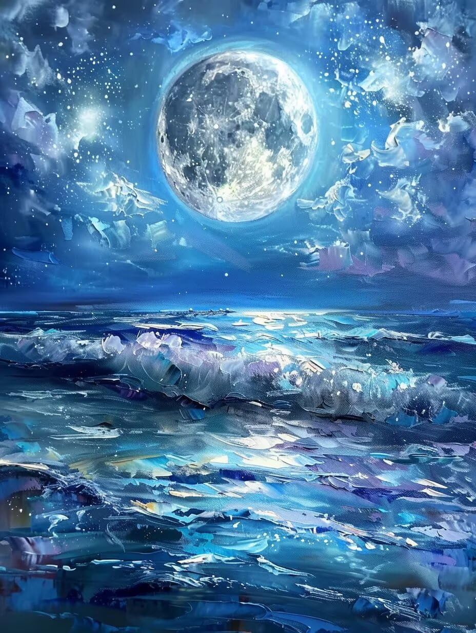 Diamond Art Kits for Adults Moon, 5D Diamond Painting 36x48in, L-9292