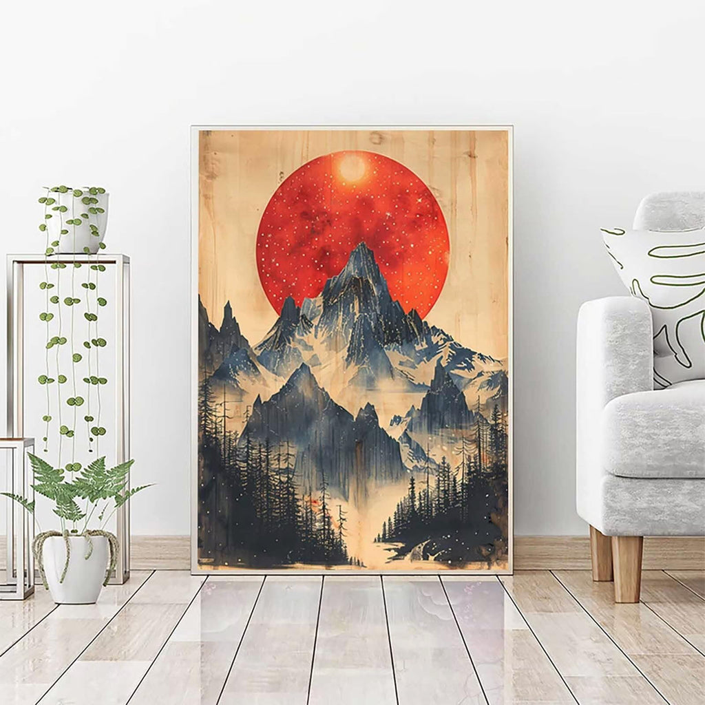 Diamond Art Japan Diamond Painting Landscape Dimond Art Painting for Adults Beginners, 5D Crystal Gem Crafts Mosaic Kits for Adults Hobbies for Women Gifts, Room Decor, 36 x 48 Inch Canvas -zjn2506K8