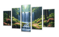 Diamond Painting Fall Forest 5 Panel Diamond Art Kits for Adults, 5D DIY Full Drill Rhinestone Embroidery Paintings, Cross Stitch Crystal Art Paint by Numbers Crafts, Home Decor Gifts 109x65in q-9118