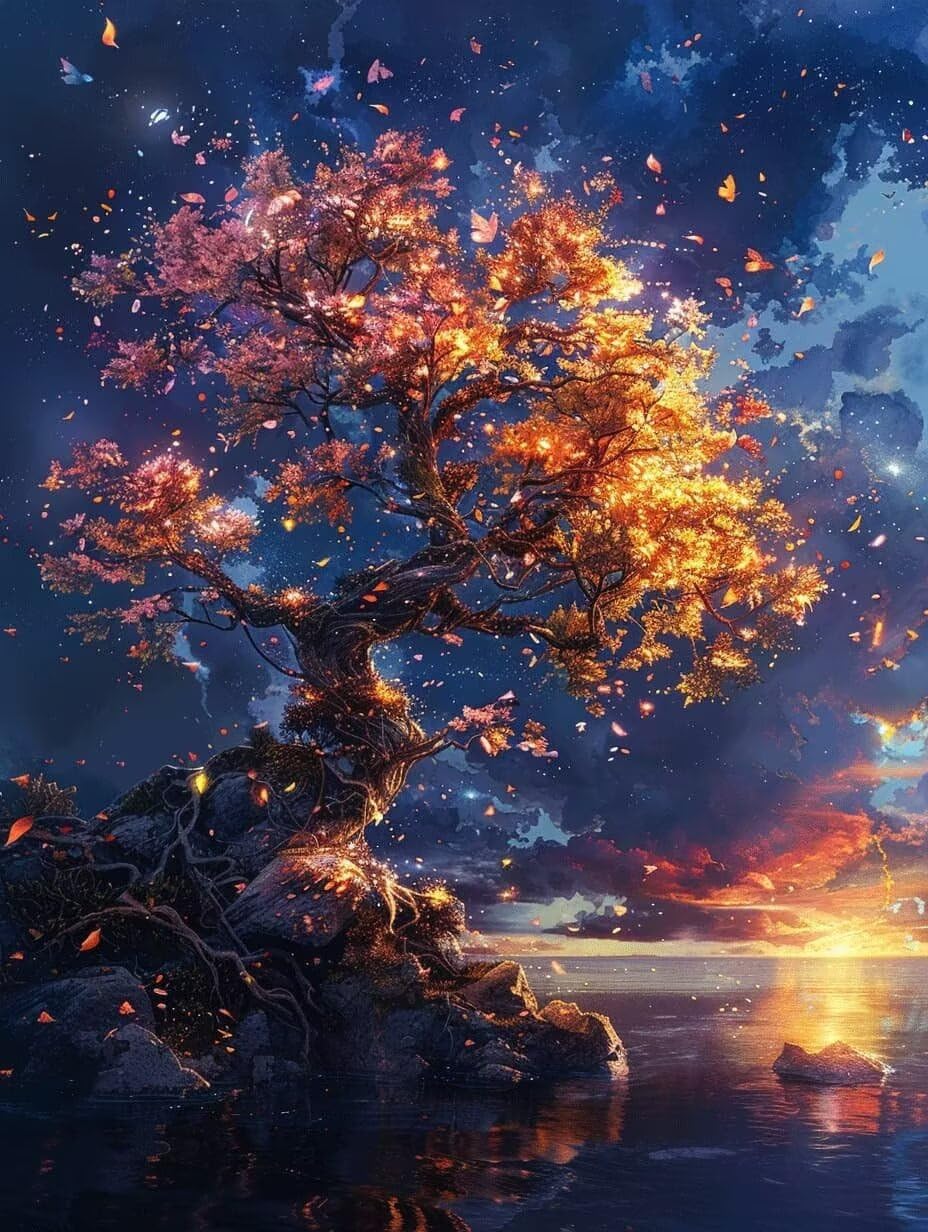 Diamond Art Tree Diamond Painting Starry Sky Dimond Art Painting for Adults Beginners, 5D Crystal Gem Crafts Mosaic Kits for Adults Hobbies for Women Gifts, Room Decor, 36 x 48 Inch Canvas -zjn2506CO