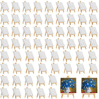 300pcs/150 Pack Mini Canvas with Easel for Painting Wood 6 x 6 Inch