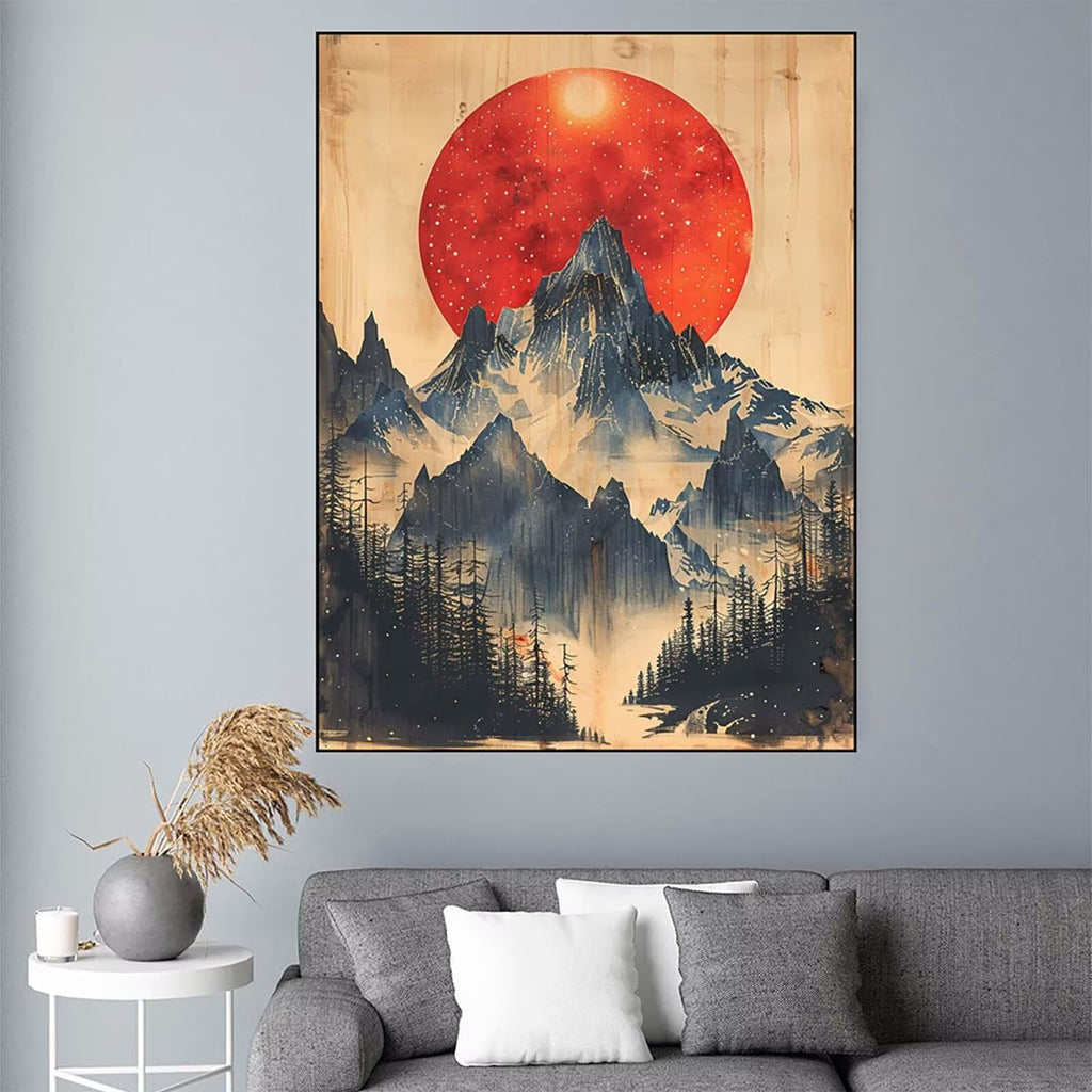 Diamond Art Japan Diamond Painting Landscape Dimond Art Painting for Adults Beginners, 5D Crystal Gem Crafts Mosaic Kits for Adults Hobbies for Women Gifts, Room Decor, 36 x 48 Inch Canvas -zjn2506K8
