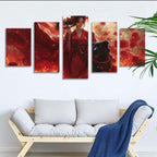 Diamond Painting Dog Girl 5 Panel Diamond Art Kits for Adults, 5D DIY Full Drill Rhinestone Embroidery Paintings, Cross Stitch Crystal Art Paint by Numbers Crafts for Home Decor Gifts 109x65in q-9778