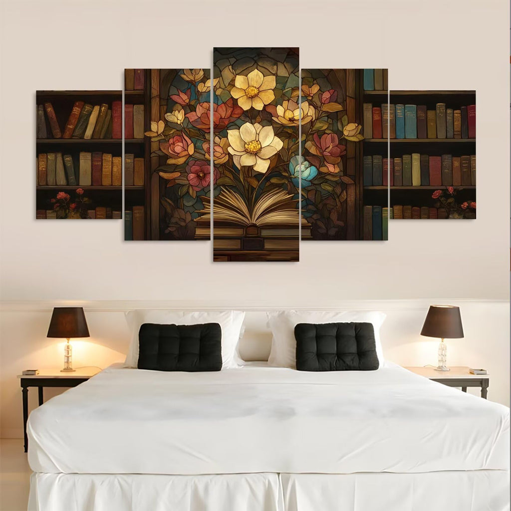 Diamond Painting Kit Flower Diamond Art Kits for Adults Book 2 Full Drill Diamond Dots Crystal Rhinestone Gems Arts and Crafts for Home Decor Gifts for Women Teenage Girls 59x118in 5 Panel 0b-1144