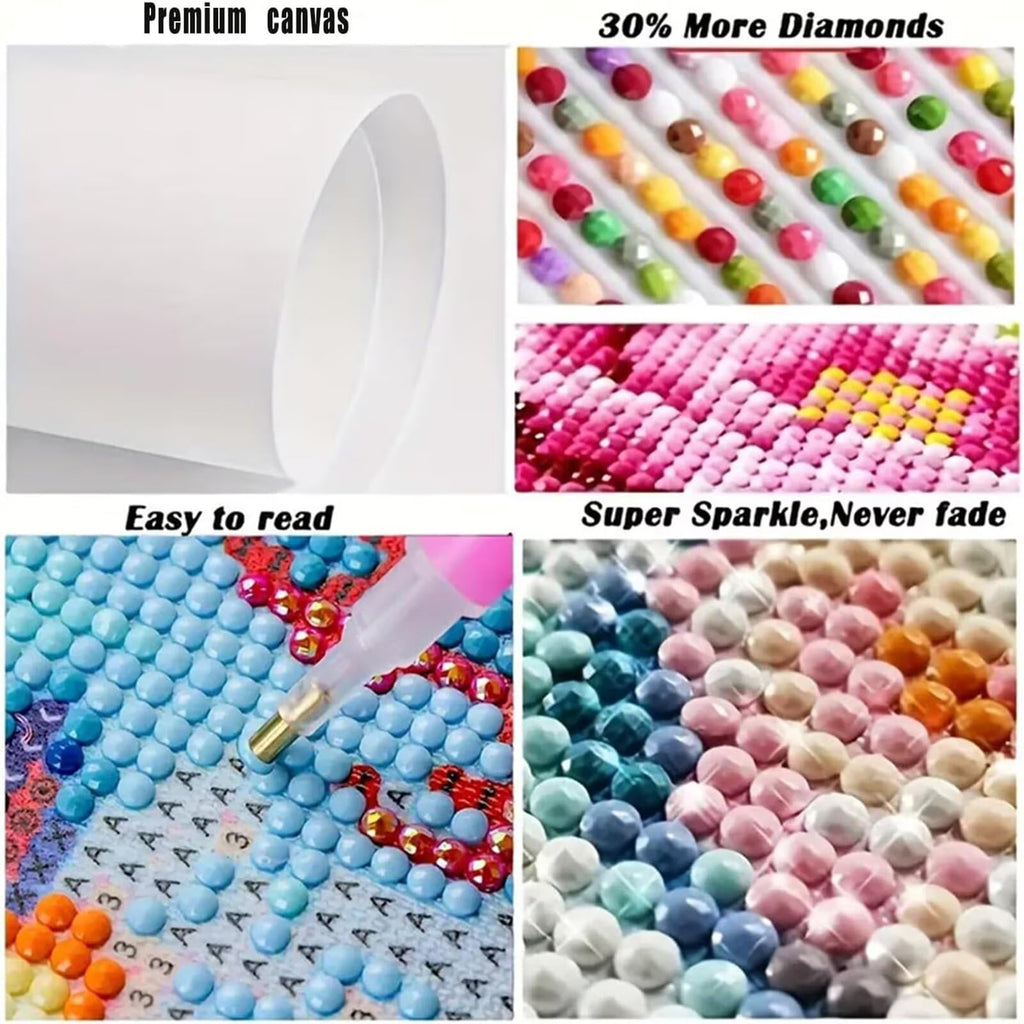 Cactus Diamond Painting Kit, Flower Diamond Art Kits for Adults Beginner 5D DIY Full Drill Round Rhinestone Gem Art Crafts for Adults with Complete Tools for Home Decor, Gifts 36 X 72 Inch -yym26035P