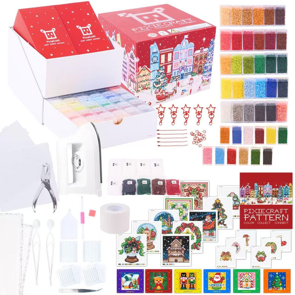 120,000 2.6mm Fuse Beads Kit, 120 Colors PixieBeads 131 pcs with Storage, Pegboards, Iron, Tweezers, Trays, Bead Pen, Mats, Pixel Art Craft Kits for Adults, Teens (All in One)