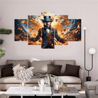 5 Panel Diamond Painting Kits 5D DIY Abstract Plum Diamond Art Kits for Adults, Full Drill Round Diamond Dots Crystal Rhinestone Gems Arts and Crafts for Home Wall Decor Gifts 120x78in E-1166