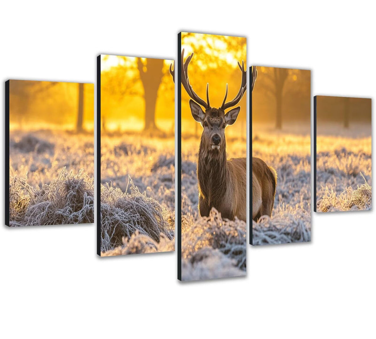 Diamond Painting Kit Deer Diamond Art Kits for Adults Animals 8 Full Drill Diamond Dots Crystal Rhinestone Gems Arts and Crafts for Home Decor Gifts for Women Teenage Girls 59x118in 5 Panel 0b-1132