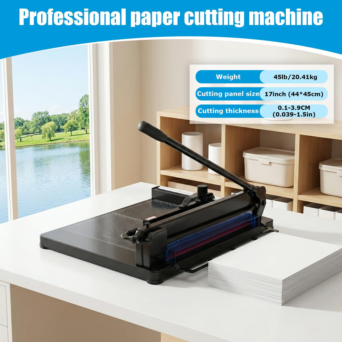 17inch Guillotine Paper Cutter Heavy Duty for Classroom Crafting Cardstock