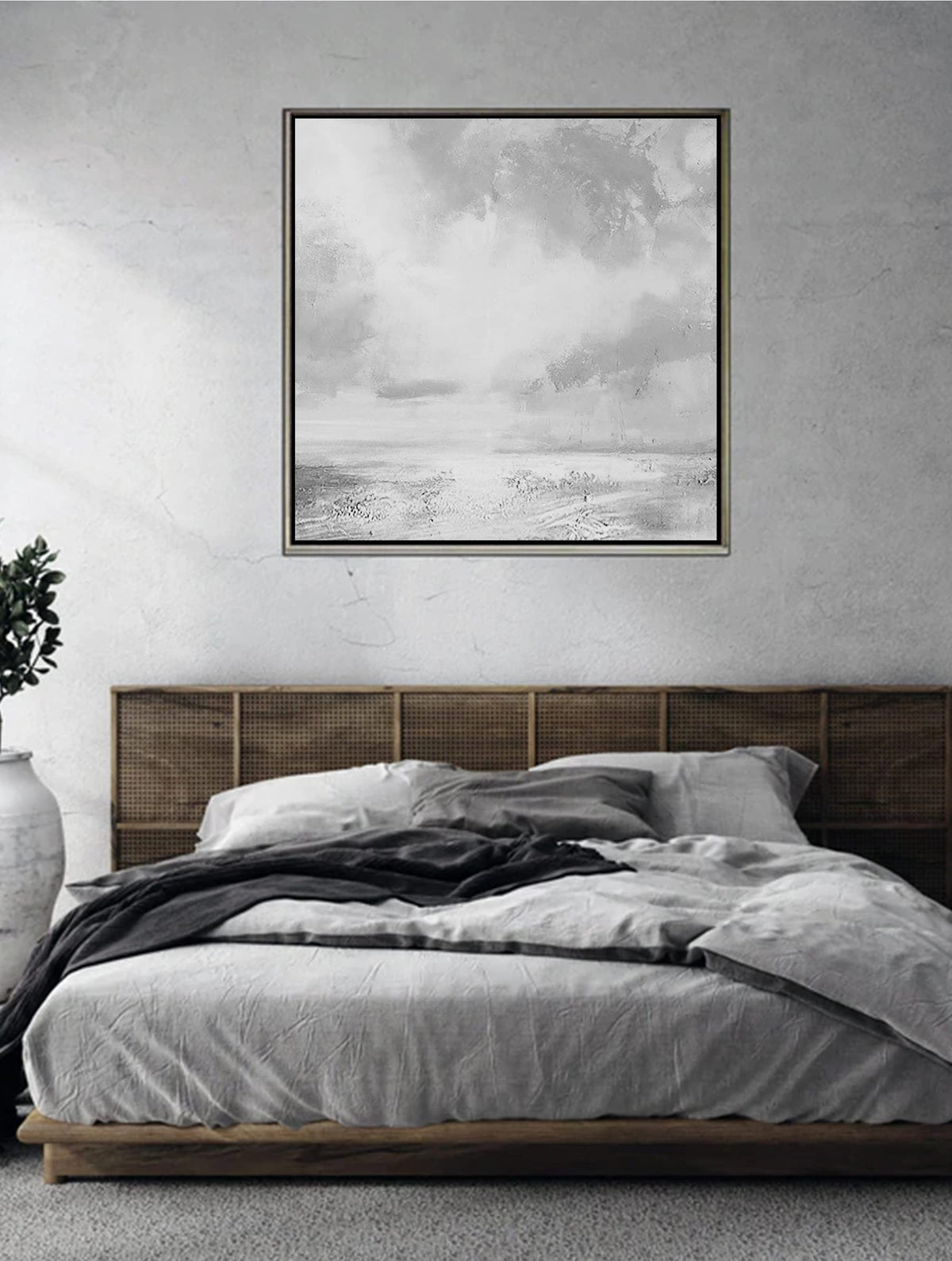 Abstract Black And White Thick Texture Canvas Wall Art Hand Painted Oil Painting Wall Decor Acrylic Canvas Craft For Home Decor 40x40 inches