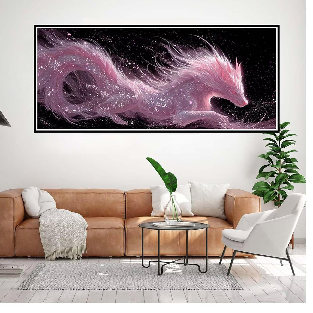 Animal Diamond Painting Kit, Dream Diamond Art Kits for Adults Beginner 5D DIY Full Drill Round Rhinestone Gem Art Crafts for Adults with Complete Tools for Home Decor, Gifts 36x72inch -yym26035Y