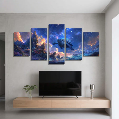 5 Pack Diamond Painting Kits Sea Turtles Landscape Large Diamond Painting Kits for Adults, Crystal Gems Arts and Crafts, DIY Full Drill Embroidery Paintings, for Home Decor 300x180cm/120x78in q-10868