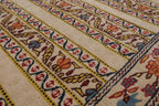 4'x5'9'' Hand Knotted Wool Arts & Craft Oriental Area Rug Beige, Blue
