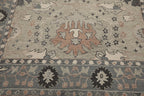 5x8 Rectangular Hand Hooked Handmade Sage Transitional Arts & Crafts Wool Oriental Area Rug Perfect for Living Room, Kitchen, Bedroom, Home Office, Dining Room