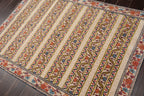 4'x5'9'' Hand Knotted Wool Arts & Craft Oriental Area Rug Beige, Blue