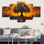 Diamond Painting Kit Abstract Diamond Art Kits for Adults Tree 2 Full Drill Diamond Dots Crystal Rhinestone Gems Arts and Crafts for Home Decor Gifts for Women Teenage Girls 59x118in 5 Panel 0b-1140