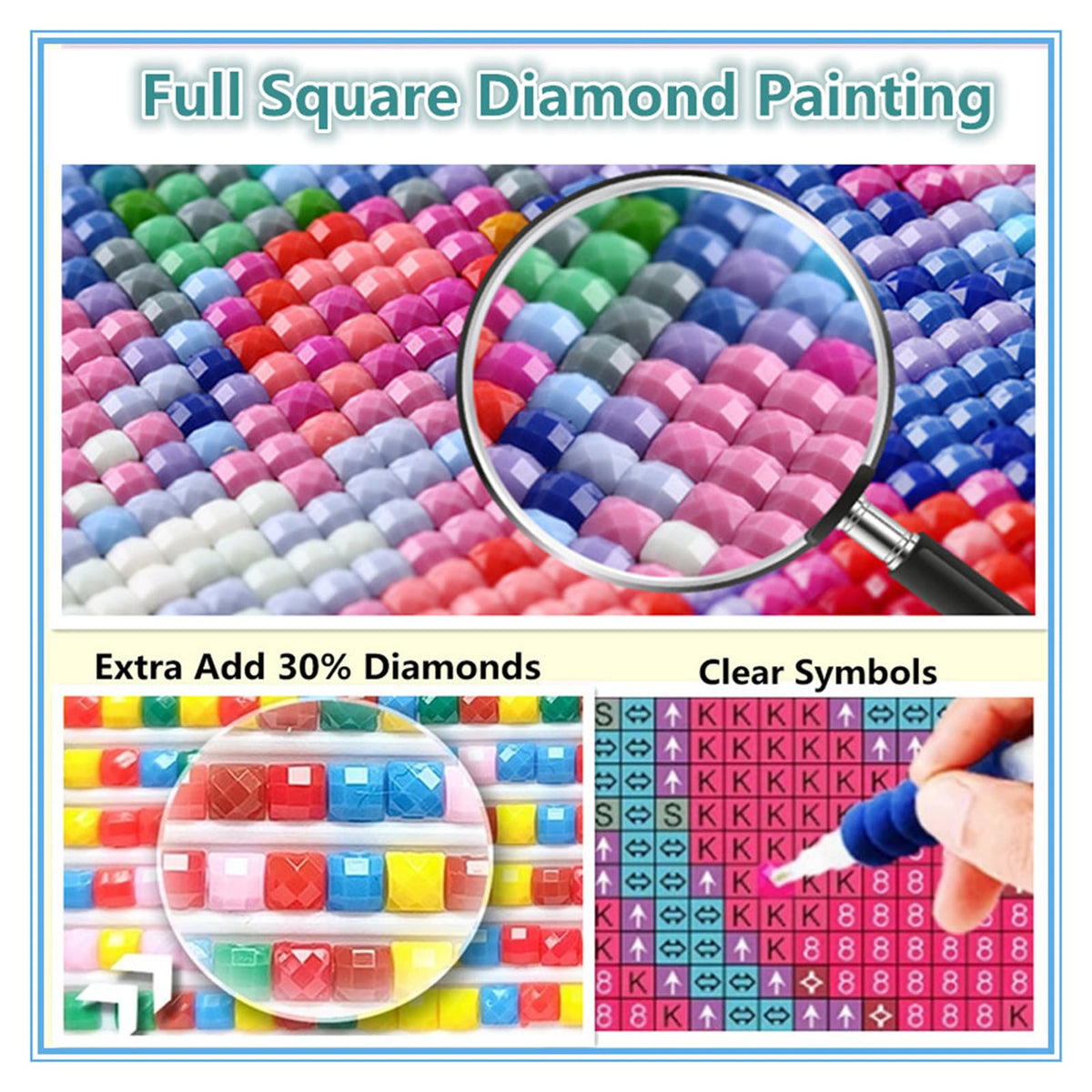 Diamond Art Rose Red 5D Diamond Painting 5 Panel Large Diamond Painting Kits, Paint by Numbers Kit for Adults Beginners Arts & Crafts Supplie for Home Wall Art Painting Decor 250x150cm/100x60in E-7264