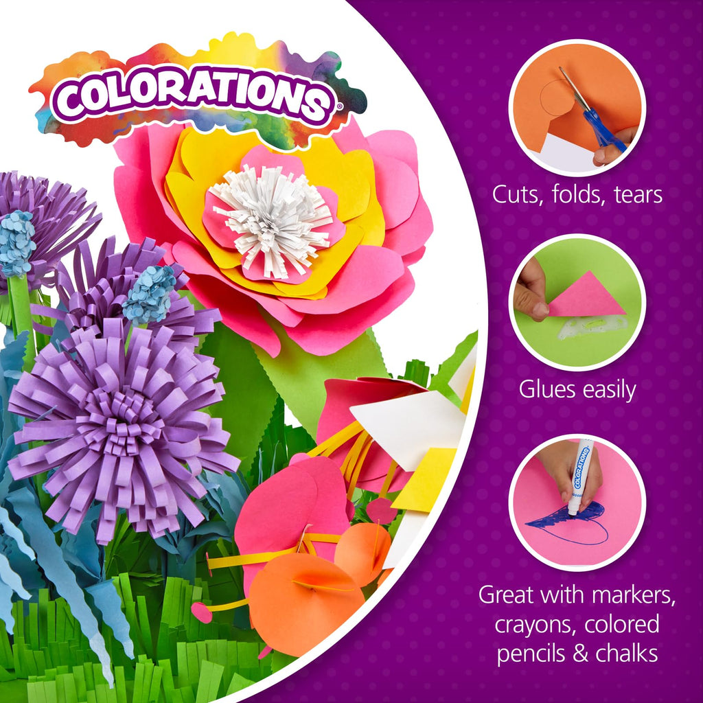 Colorations Bright Construction Paper Smart Pack - (Pack of 6)
