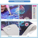 Diamond Painting Kit Flower Diamond Art Kits for Adults Religion Full Drill Diamond Dots Crystal Rhinestone Gems Arts and Crafts for Home Decor Gifts for Women Teenage Girls 59x118in 5 Panel 0b-1124