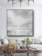 Abstract Black And White Thick Texture Canvas Wall Art Hand Painted Oil Painting Wall Decor Acrylic Canvas Craft For Home Decor 40x40 inches