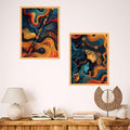 An'Divas Crafts Set of Two Wall Paintings for Wall Dacoration Large Framed Wall Paintings for Living Room & Bedroom Wall Art for Home Decoration & Office Wall Decor (24x18 inch CH-WD2-8)