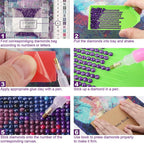 Diamond Painting Kit Abstract Diamond Art Kits for Adults Tree 2 Full Drill Diamond Dots Crystal Rhinestone Gems Arts and Crafts for Home Decor Gifts for Women Teenage Girls 59x118in 5 Panel 0b-1140