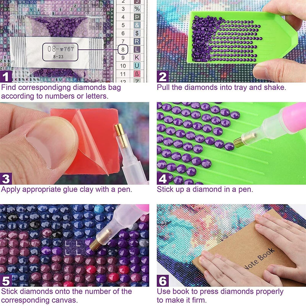 Diamond Painting Kit City Diamond Art Kits for Adults Scenery 3 Full Drill Diamond Dots Crystal Rhinestone Gems Arts and Crafts for Home Decor Gifts for Women Teenage Girls 59x118in 5 Panel 0b-300