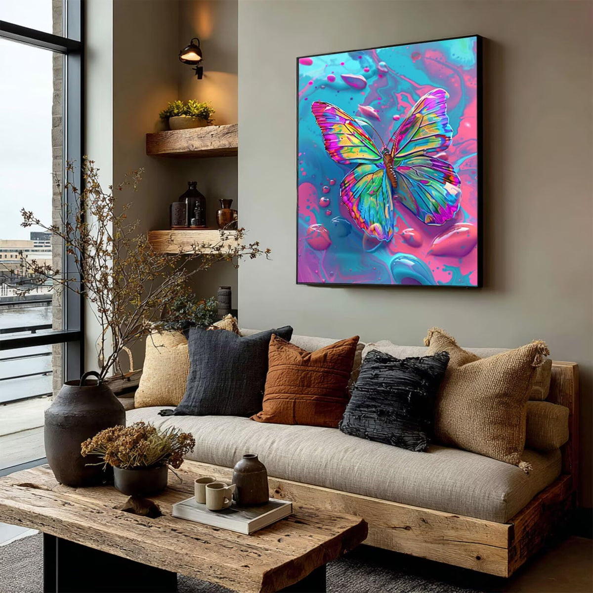 Diamond Art Kits for Adults Butterfly, 5D Diamond Painting 36x48in, F-3423