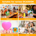300pcs/150 Pack Mini Canvas with Easel for Painting Wood 6 x 6 Inch
