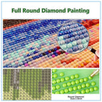 5 Panel Diamond Painting Kits 5D DIY Abstract Plum Diamond Art Kits for Adults, Full Drill Round Diamond Dots Crystal Rhinestone Gems Arts and Crafts for Home Wall Decor Gifts 120x78in E-1166