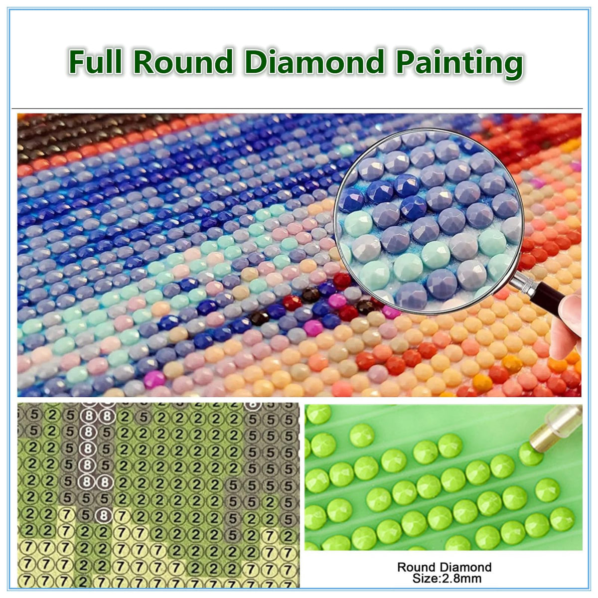 5 Panel Diamond Painting Kits 5D DIY Love Tree Diamond Art Kits for Adults, Full Drill Round Diamond Dots Crystal Rhinestone Gems Arts and Crafts for Home Wall Decor Gifts 120x78in E-137