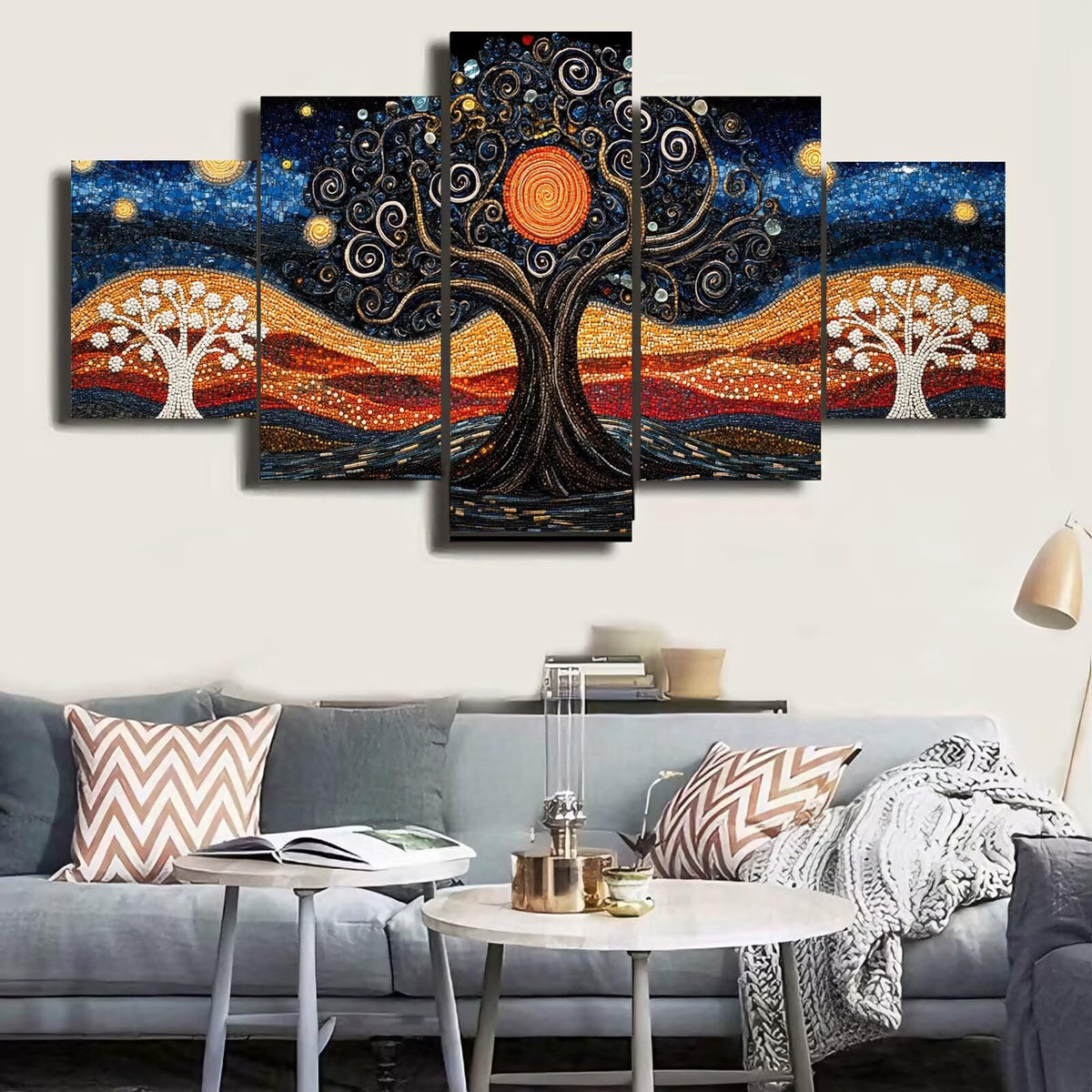 Diamond Painting Kit Abstract Diamond Art Kits for Adults Scenery 2 Full Drill Diamond Dots Crystal Gems Arts and Crafts for Home Wall Decor Gifts for Women Teenage Girls 59x118in 5 Panel 0b-692