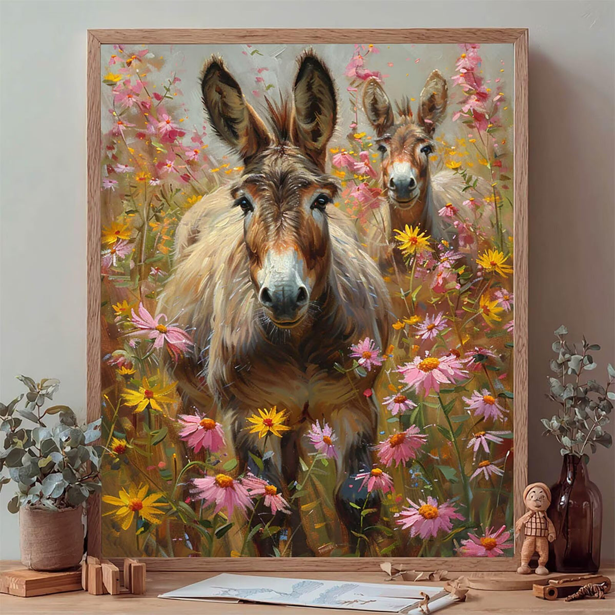 Animal 5D Diamond Art, DIY Diamond Painting Kits Flower, 36x48in 3-4184