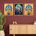 An'Divas Crafts Set of Three Wall Paintings for Wall Decoration Large Framed Wall Paintings for Living Room & Bedroom Wall Art for Home Decoration & Office Wall Decor (24x18 inch CH-WD3-9)