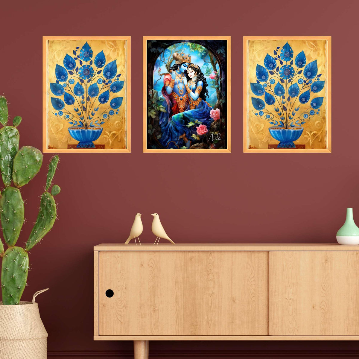 An'Divas Crafts Set of Three Wall Paintings for Wall Decoration Large Framed Wall Paintings for Living Room & Bedroom Wall Art for Home Decoration & Office Wall Decor (24x18 inch CH-WD3-9)