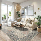 5x8 Rectangular Hand Hooked Handmade Sage Transitional Arts & Crafts Wool Oriental Area Rug Perfect for Living Room, Kitchen, Bedroom, Home Office, Dining Room