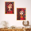 An'Divas Crafts Set of Two Wall Paintings for Wall Dacoration Large Framed Wall Paintings for Living Room & Bedroom Wall Art for Home Decoration & Office Wall Decor (24x18 inch CH-WD2-3)