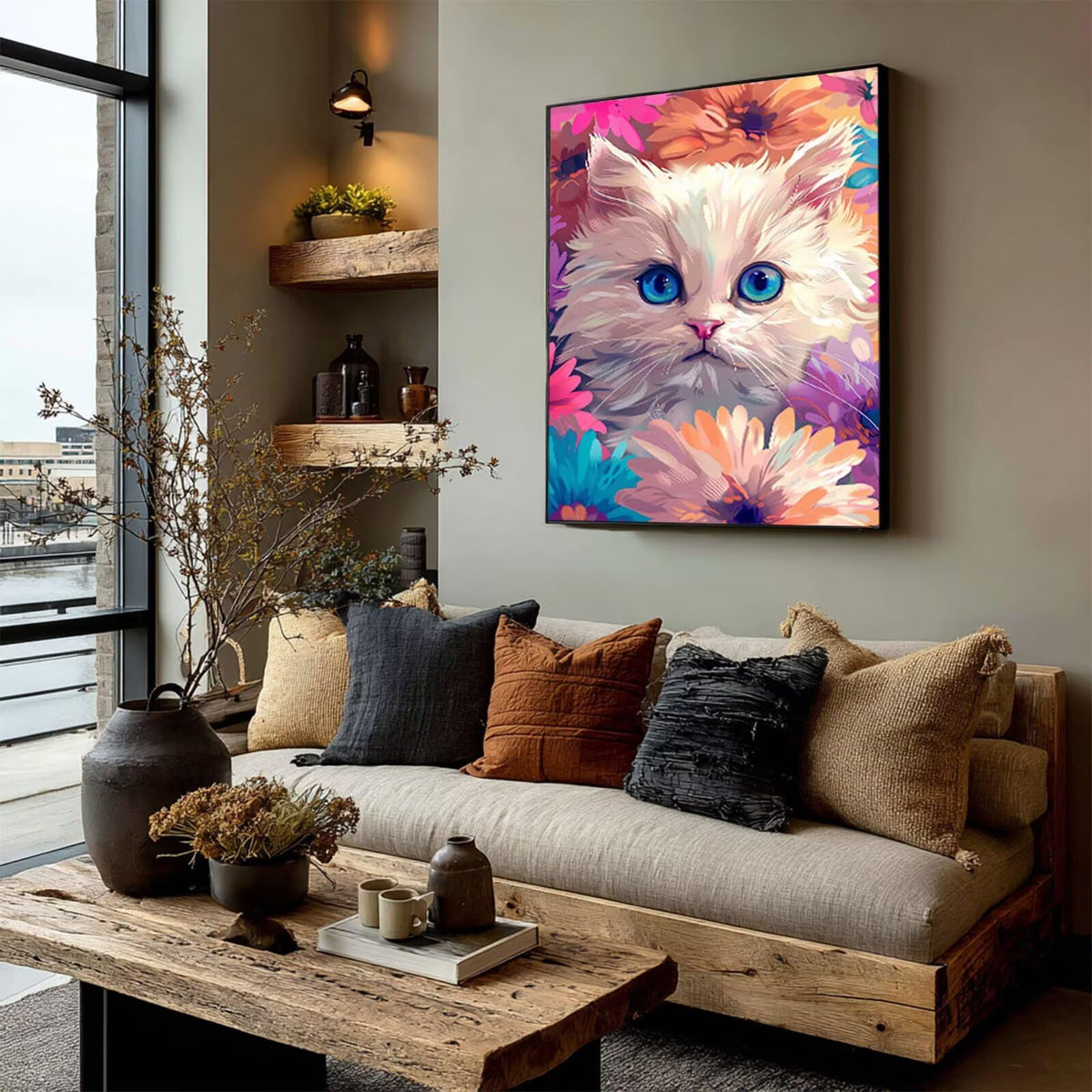Diamond Art Kits for Adults Cat, 5D Diamond Painting 36x48in, V-1705