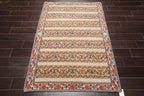 4'x5'9'' Hand Knotted Wool Arts & Craft Oriental Area Rug Beige, Blue