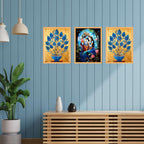 An'Divas Crafts Set of Three Wall Paintings for Wall Decoration Large Framed Wall Paintings for Living Room & Bedroom Wall Art for Home Decoration & Office Wall Decor (24x18 inch CH-WD3-9)