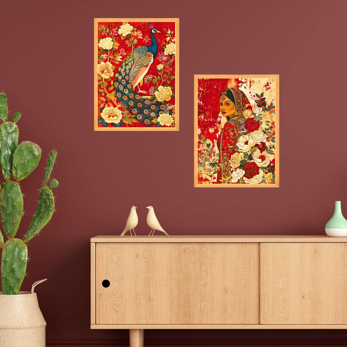 An'Divas Crafts Set of Two Wall Paintings for Wall Dacoration Large Framed Wall Paintings for Living Room & Bedroom Wall Art for Home Decoration & Office Wall Decor (24x18 inch CH-WD2-4)